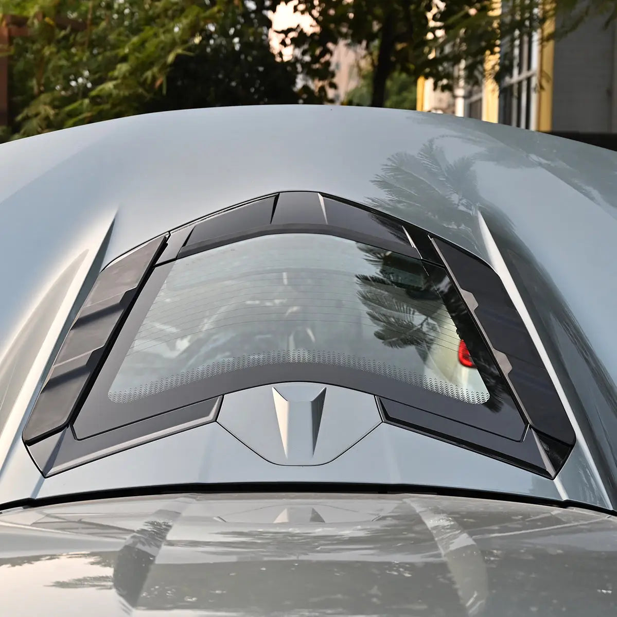 3 stücke Auto Heckscheibe Glas Vent Reinigung Abdeckungen Vent Blöcke Schwarz Schutz Für Corvette Stingray C8 2020 2021 2022 2023 2024