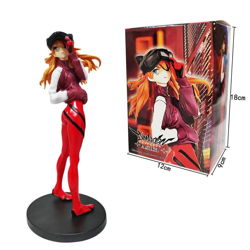 22 см Neon Genesis Evangelion Аниме фигурка EVA Asuka Langley Soryu Екшън фигурки Rei Ayanami Фигурка Колекция Модел Кукла Играчки