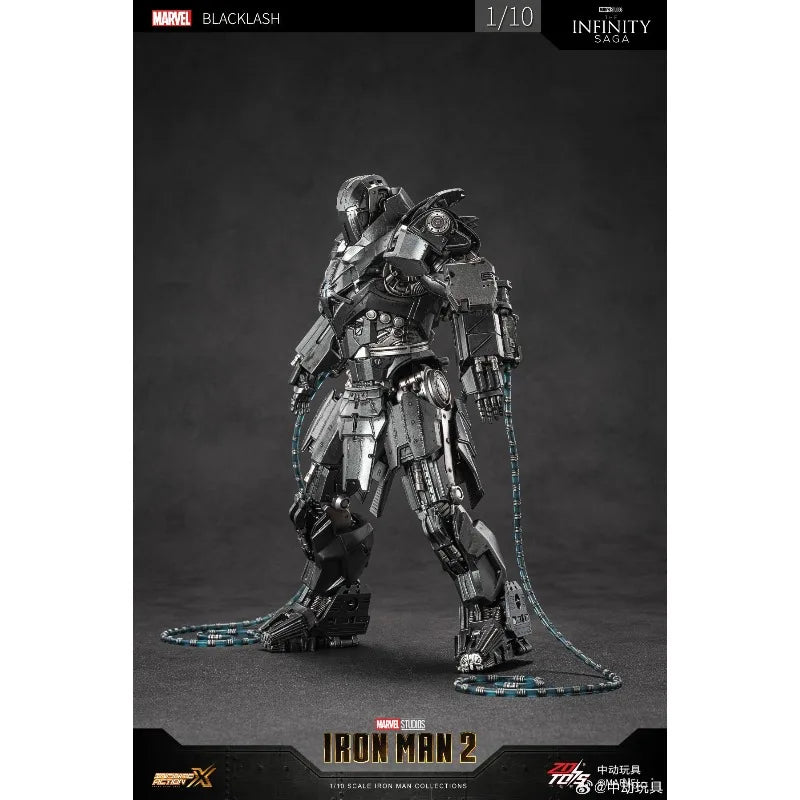 Original ZD TOYS MARVEL Blacklash INFINITY SAGA Iron Man 2 Iron Man Whiplash Anime Figure Toys Model Ornaments