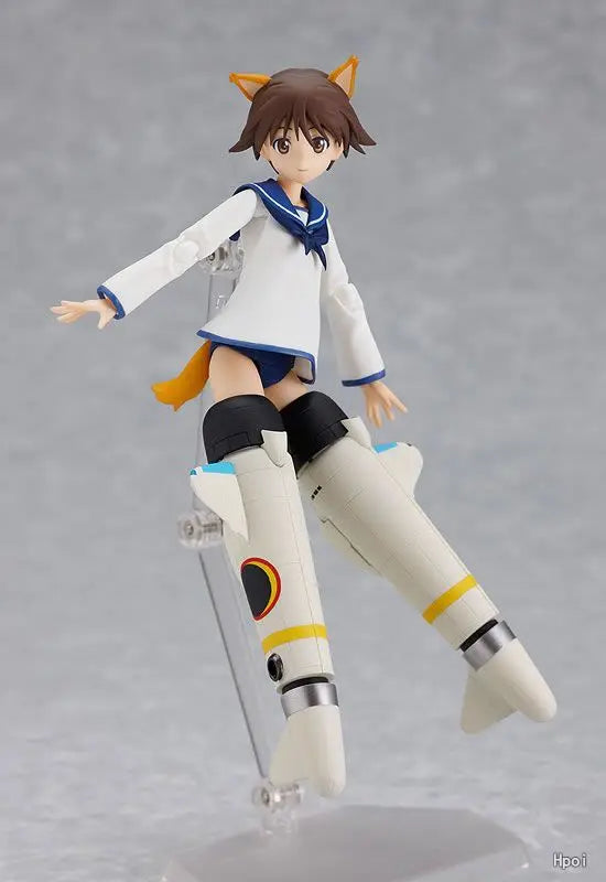 Original Max Factory Figma #074 Strike Witches Miyafuji Yoshika Anime Figures Model Toys Gift Collection