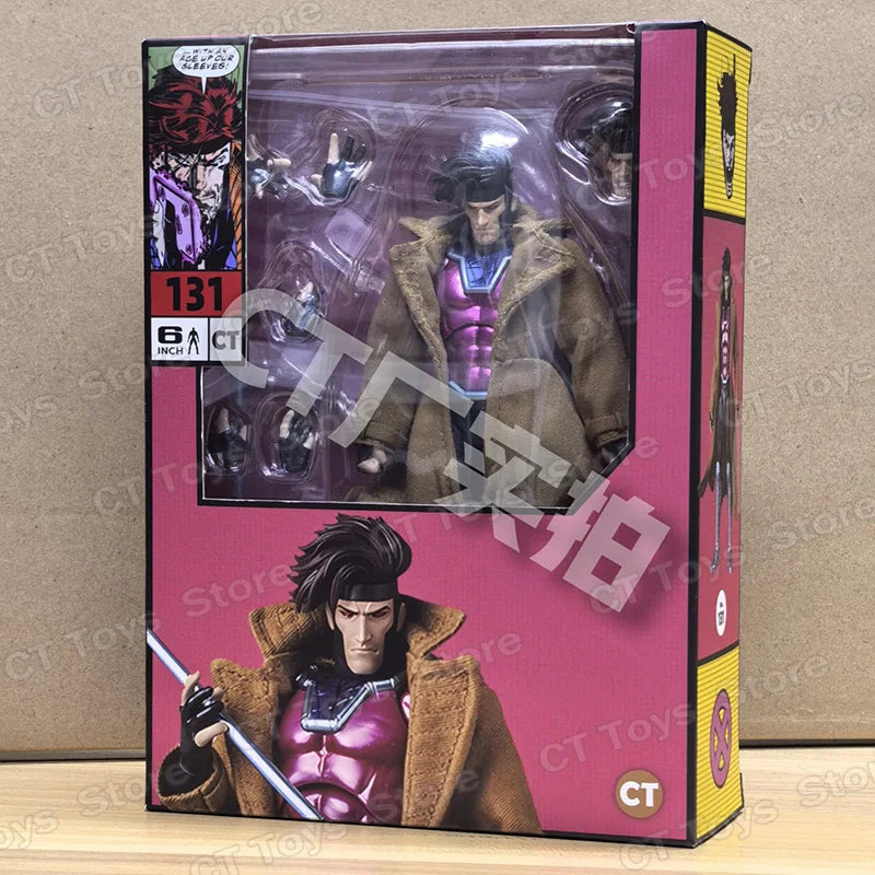 CT Toys Gambit Figure Mafex 131 X-Men Wolverine Shf Anime Action Figure Collectible Model Statue Figurine for Gift