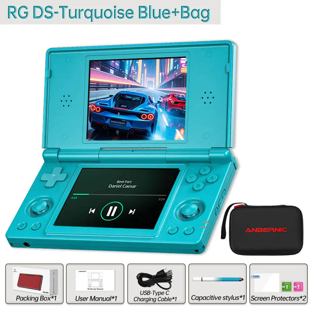 Anbernic RG DS Dual 4.0” IPS Screen Video Game Console Android 14 Support Dual Application On Split Screens & Hall Switch Chip