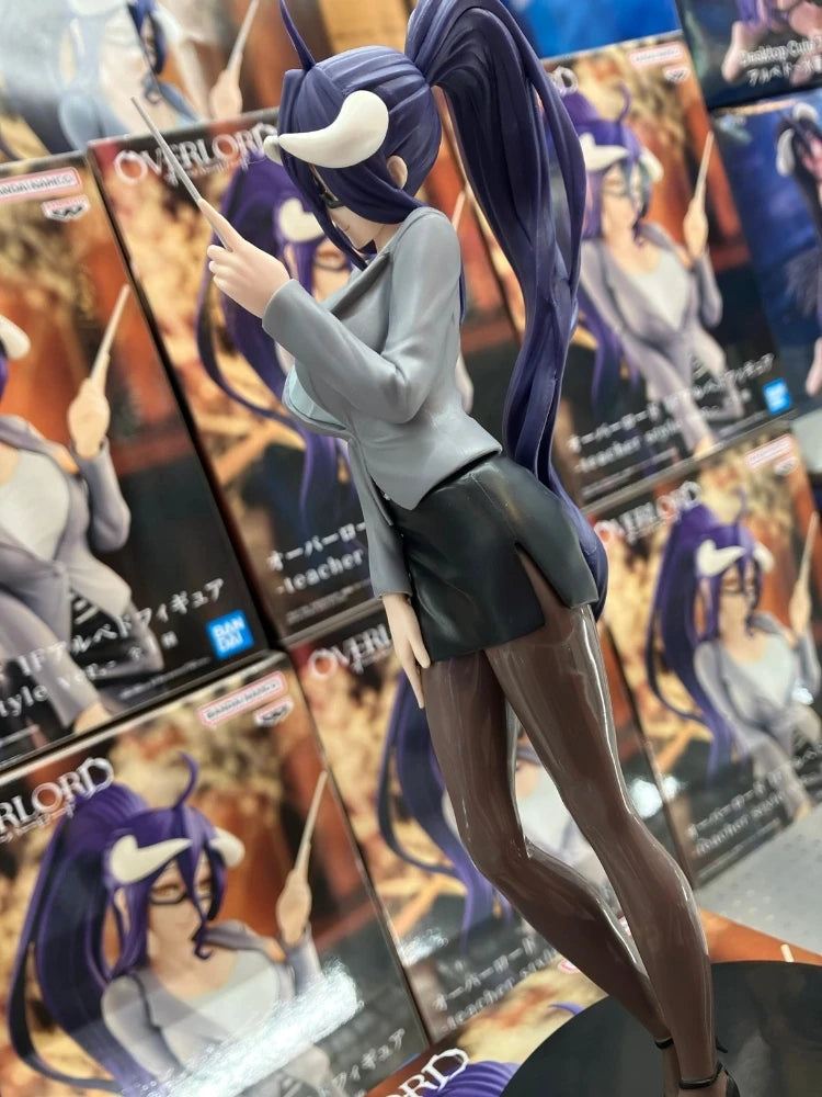Bandai Original 20cm Eacher Style Version Overlord Albedo Anime Action Figure Model Desktop Decoration Toys