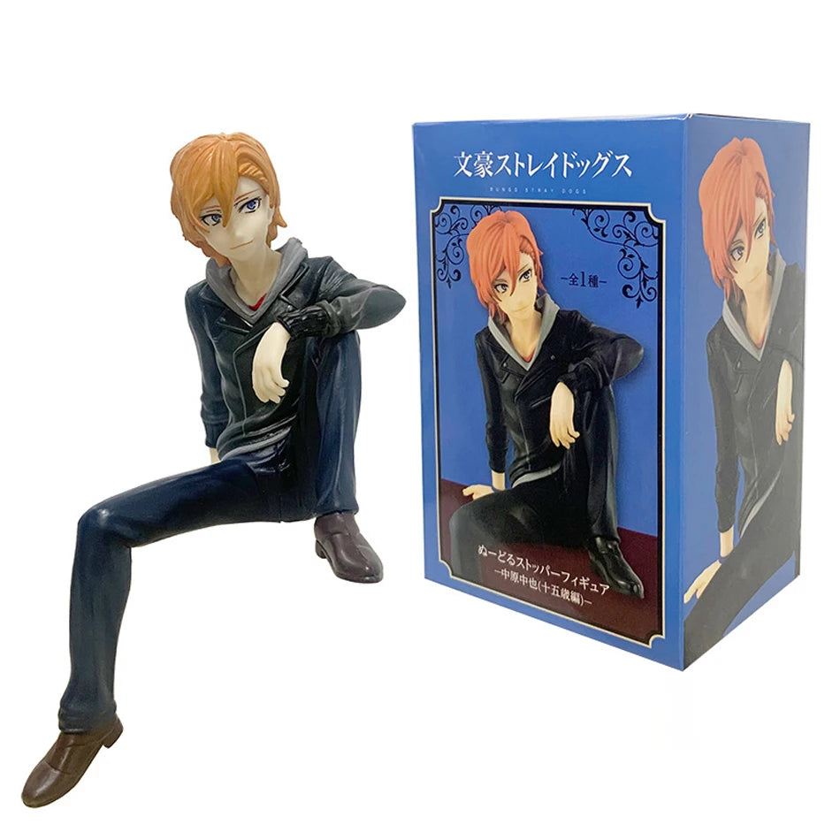 22cm bungou dogs vagrants anime figure youth dazai osamu action figure nakahara chuuya statuette pvc collection model doll toys