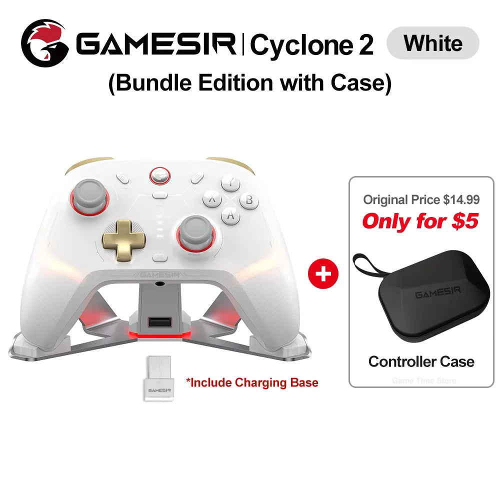 Gamesir Cyclone 2 Controller Nintendo Switch 2 PC Joystick Wireless Gamepad Pro Controller Bundle Edition+$5 Get Controller Case