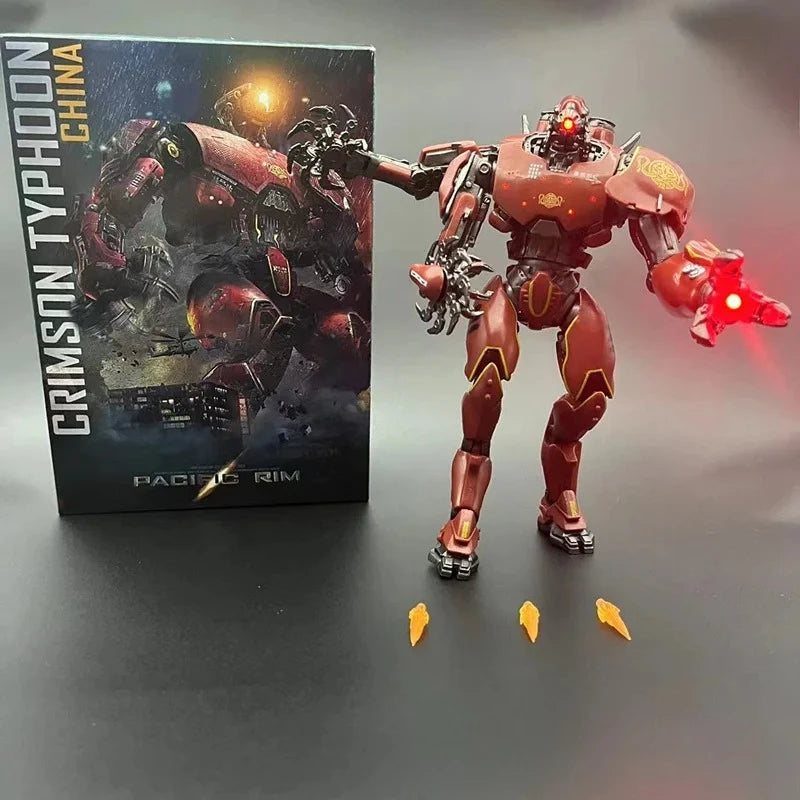 Emit Light 20CM NECA Figure Pacific Crimson Typhoon Gipsy Danger Cherno Alpha Model Toys Rim Collection Doll Gift