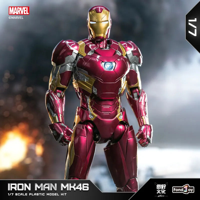 Fondjoy Official Marvel Iron Man Mk46 1/7 Assembly Action Figure Toy Model Decoration For Boys Collectible Toys & Hobbies