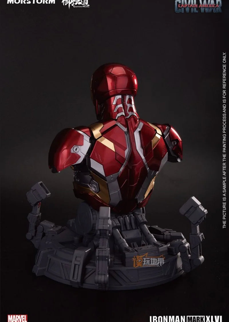 E-model Assembly Model Iron Man Mark Xlvi Mk46 Series Bust  Set Scale Plastic Model Kit Action Figure Toy Collection Model Gifts