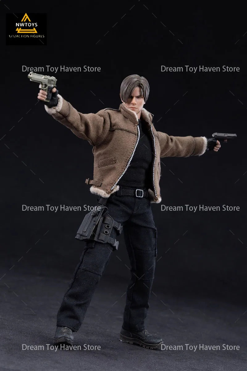 1/12 Scale Male Soldier Leon Special Agent Police Super Flexible Joint Body Model 6Inch Action Figure Collectible