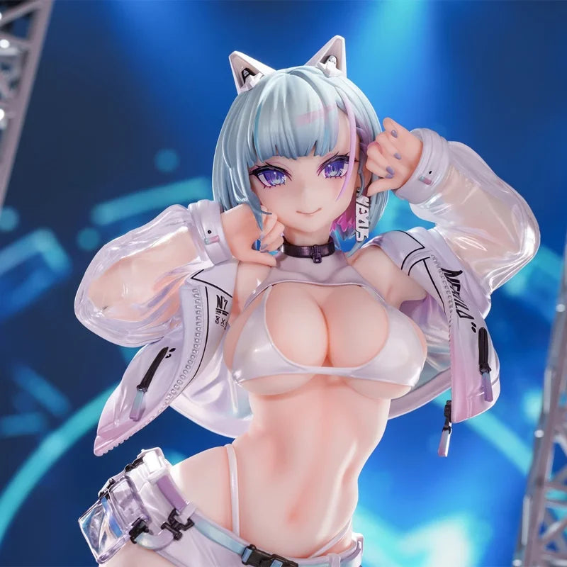 Anime Figure Nekomata Mirai Cat Girl Pvc Collectible Model Near Future Style Decor Ornament For Anime Collectors Adult Home Desk
