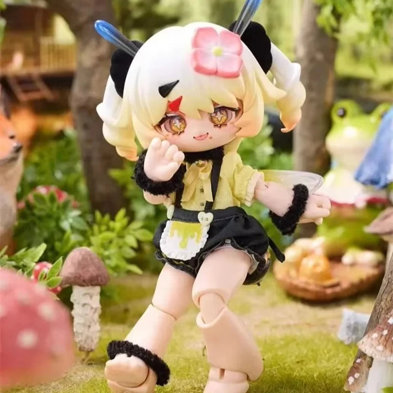 Genuine Kukaka Insect Cafe Series 12 Points Bjd Blind Box Action Figure Trendy Model Toy Kawaii Room Decor Birthday Gift