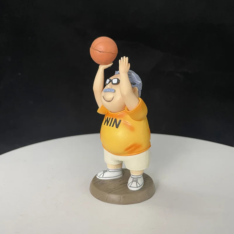 12cm Slam Dunk Shohoku Mitsuyoshi Anzai Cute Edition Anime Figure Model Statue Boys Collection Desktop Decoration Ornament Toys