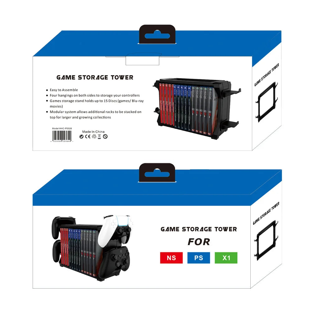 For PS5 Game Disk Rack and Controller Stand Holder For Xbox Series X/Nintendo Switch/PS4 Controller Stand Holder Can hold up to