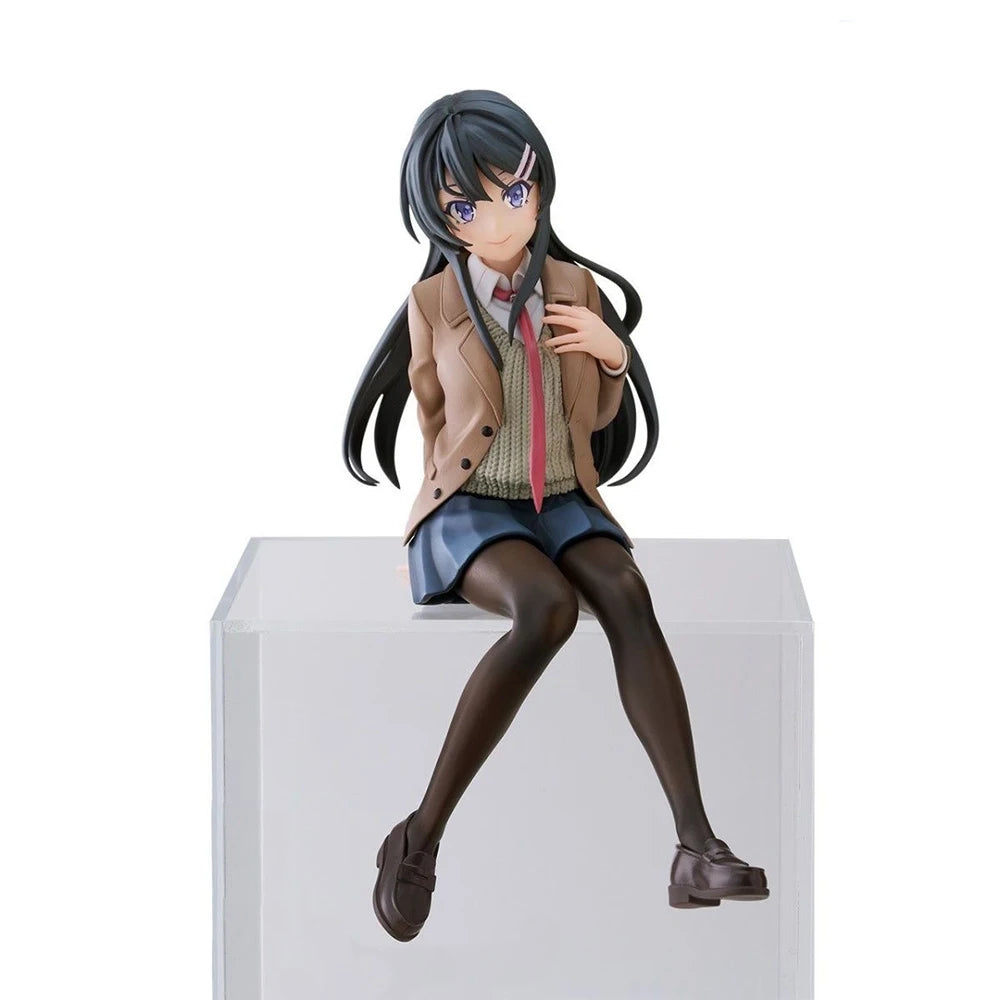 Anime Bunny Girl figure Sakurajima Mai figuras Cute anime JK girl Action Figure Sitting Pose model statue Collect Toy doll Gifts
