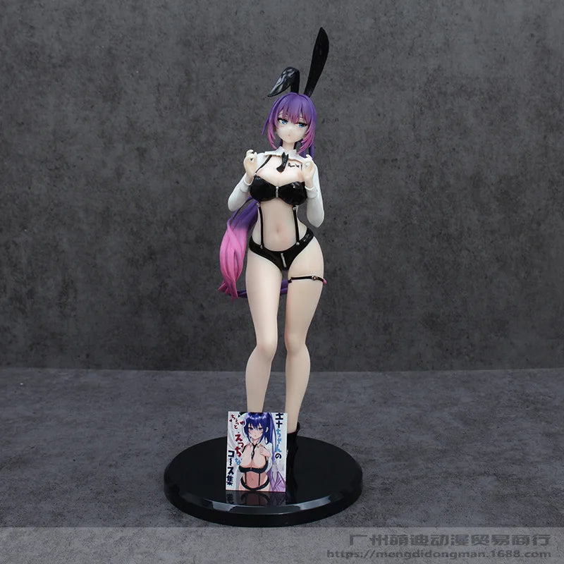 Yuna Bunny Girl Anime Figure Standing Pose Purple Hair Boxed Collectible Model Desktop Decoration Gift For Anime Fans Collectors