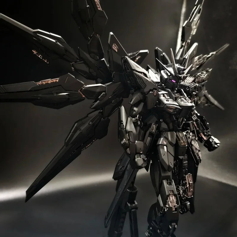 Long Dragon 7701MGEX Assault Freedom Model 1/100 Repair Version With Light Wings Midnight Black Collectible Action Figure