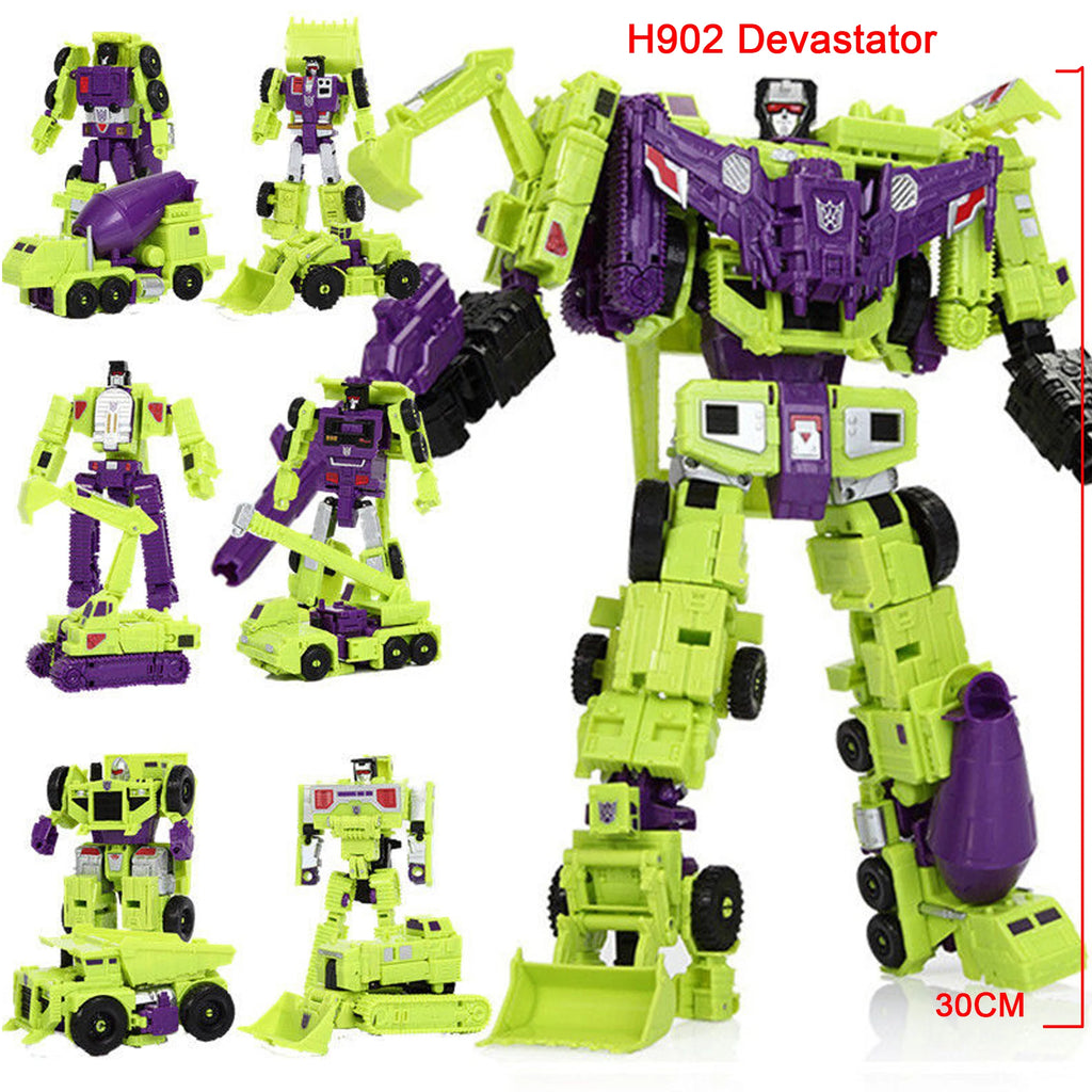 HZX Defensor H901 Transformation Toys Robot 5IN1 Combiner Superion Bruticus Devastator Deformation Action Figure