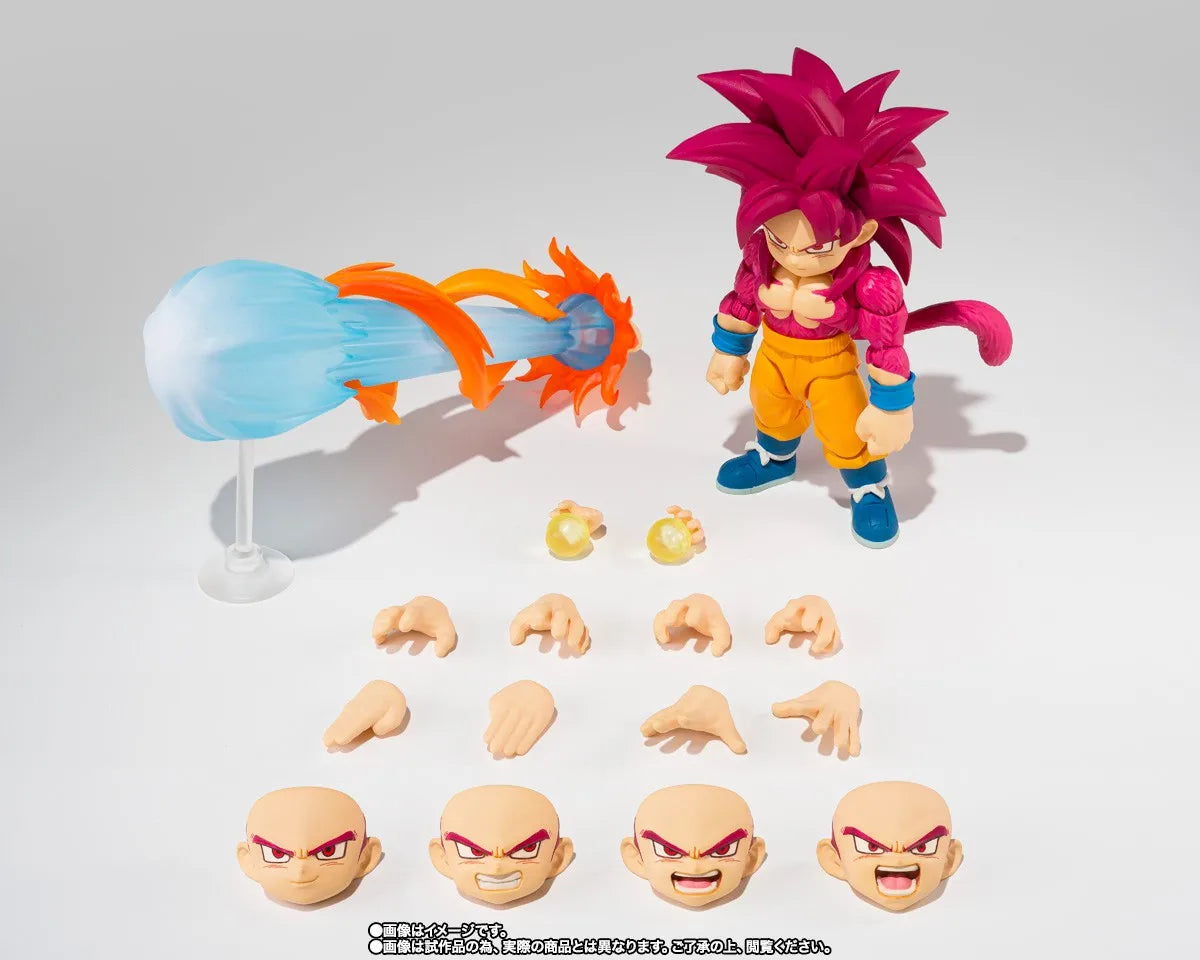 In Stock Genuine BANDAI SHFiguarts Dragon Ball DAIMA Super Saiyan 4 Mini Son Goku Figure Anime Action Model Toy