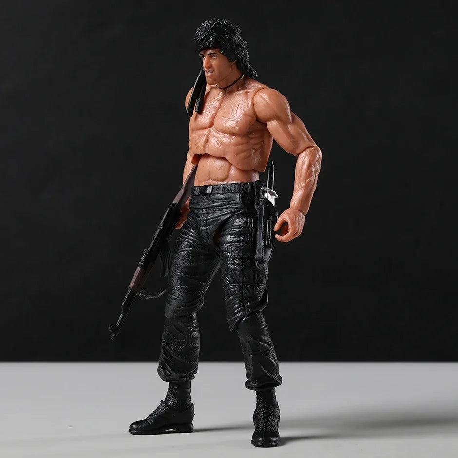 Reel Toys NECA First Blood Series John J Rambo 7" Action Figure Doll Toys Model Garage Kit Gift