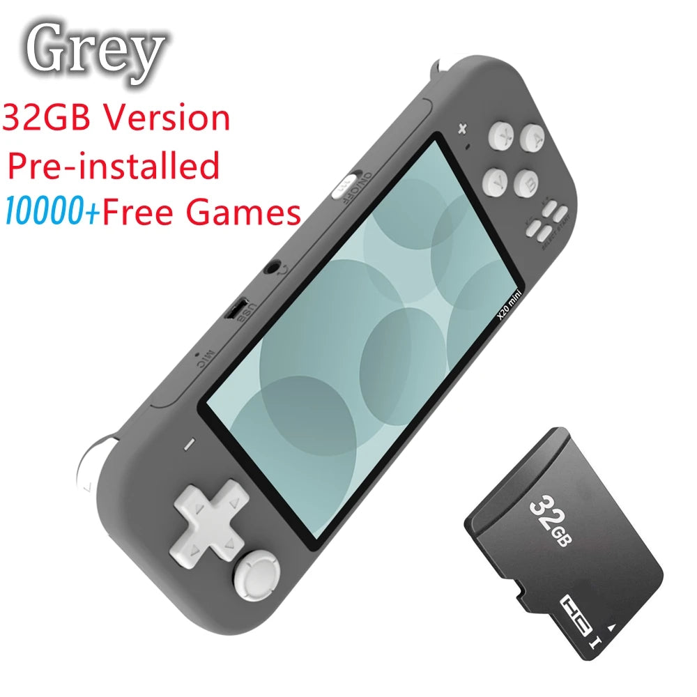 X20 mini 4,3 inch IPS bildschirm Handheld Tragbare Spielkonsole 32GB 8GB 5000 spiele für 8/16/32 bit Arcade Video spiele kind geschenk