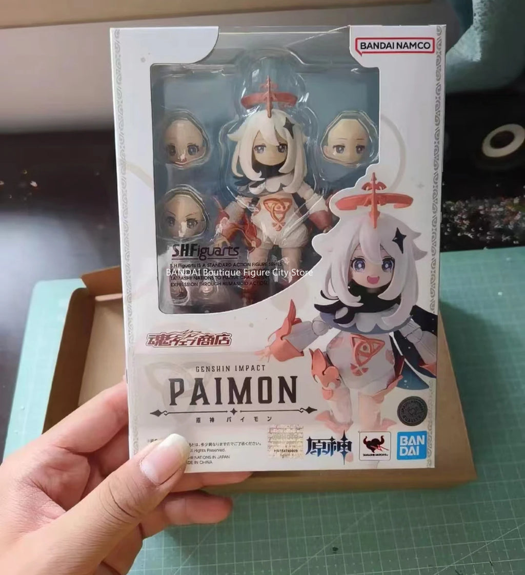 [Verfügbar] 100 % Original Bandai SHF Comprehensive Series Genshin Impact Paimon Actionfiguren Modell-Geschenkkollektion