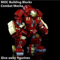 MOC Building Blocks Combat Mecha Model Hero Robot DIY Assembly Toy Desktop Decoration Ornament Gift for Boys