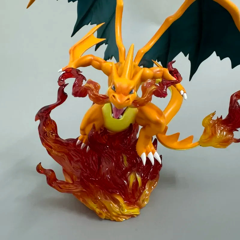 【New】 Anime Charizard Figures 20cm Can Emit Light Pvc Statue Model Desk Decoration Collection Kids Boys Birthday Gifts Toys