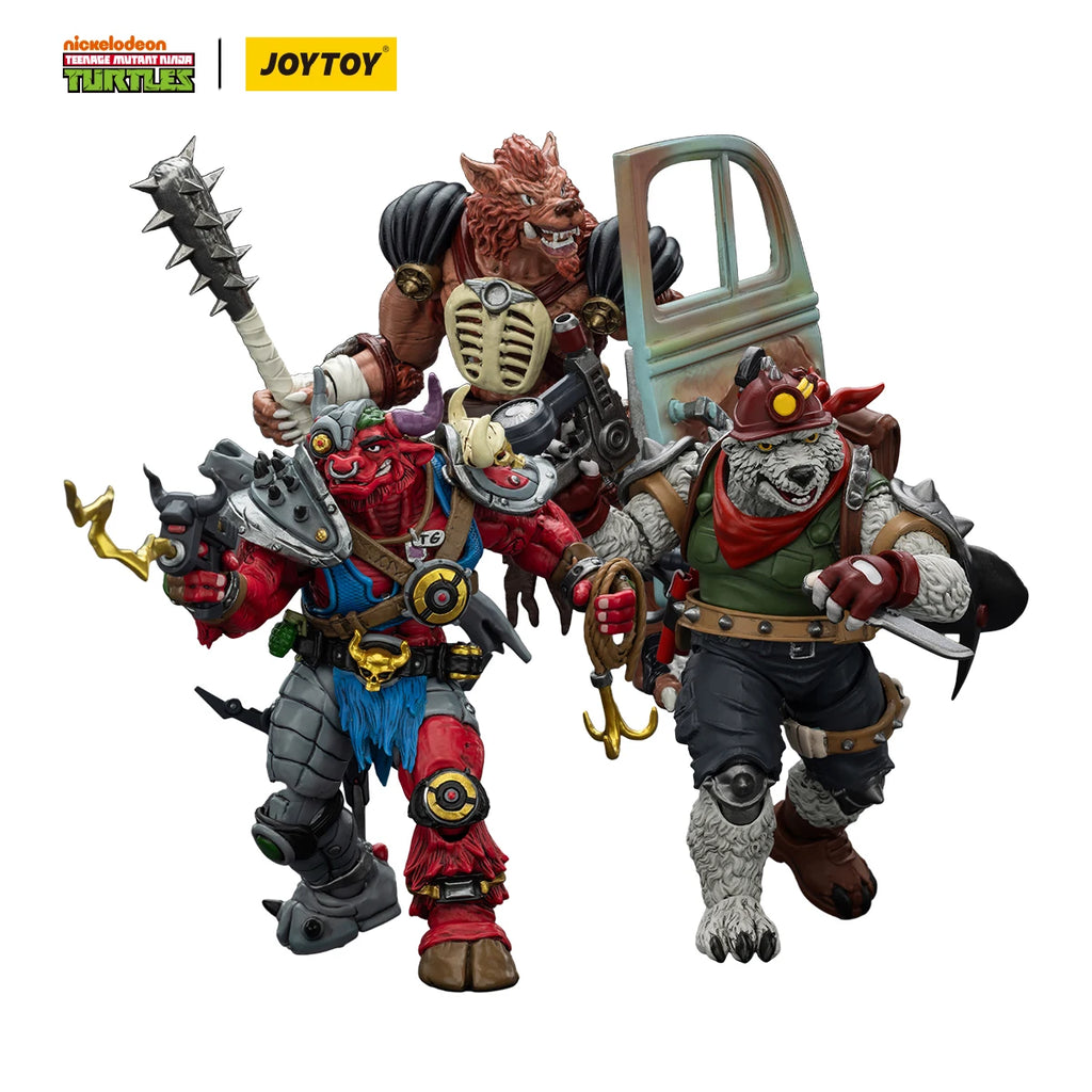 [IN STOCK]JOYTOY TMNT Action Figure 1/18 TMNT-Dirtbag-Rahzar-Groundchuck[3PCS] Model birthday