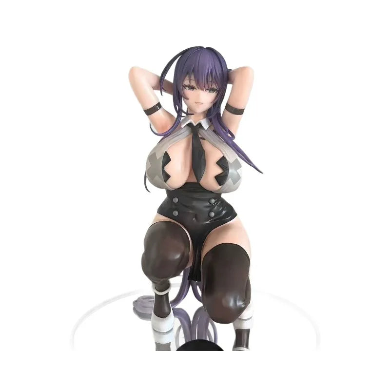 Anime Figurine Beautiful Girl Jk Office Yuna Squatting Pose Collectible Model Toy Desktop Ornament Boxed Gift For Adult
