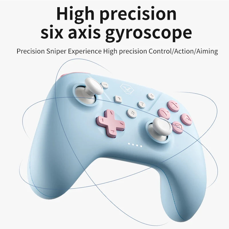AOLION Bluetooth-Controller für Switch 2/1/PC/iOS/Android, Gamepad mit Turbo-Funktion