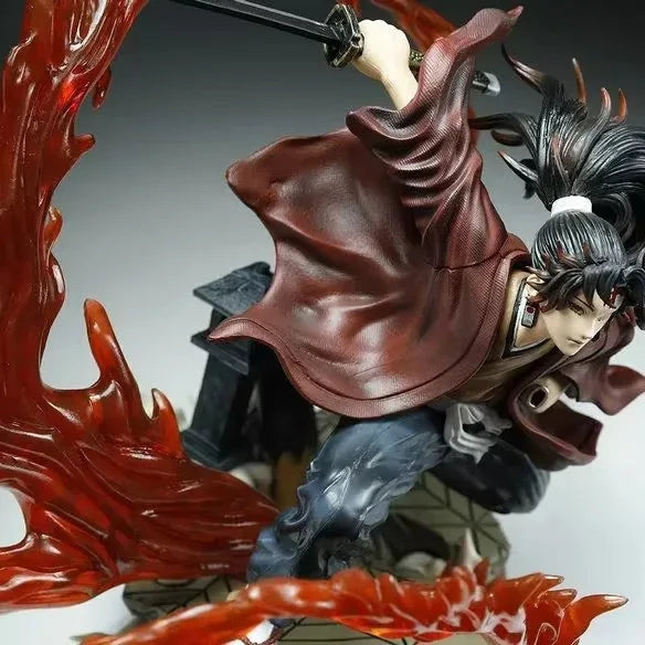 30cm Demo Slaye Anime Figure Tsugikuni Yoriichi Peripheral Model Scene Statue Desktop Decorate Ornaments Birthday Gifts Toys