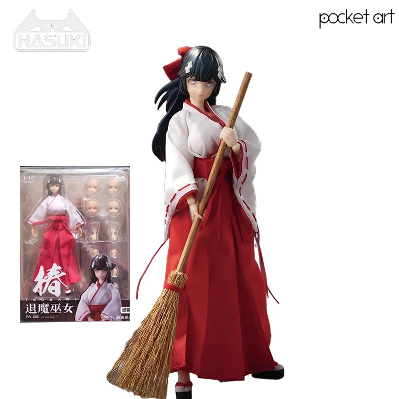 HASUKI - God Cat Jumping Original Pocket Art Series  Demonic Witch Chun Handheld and Movable Humanoid Figures Collectible Model