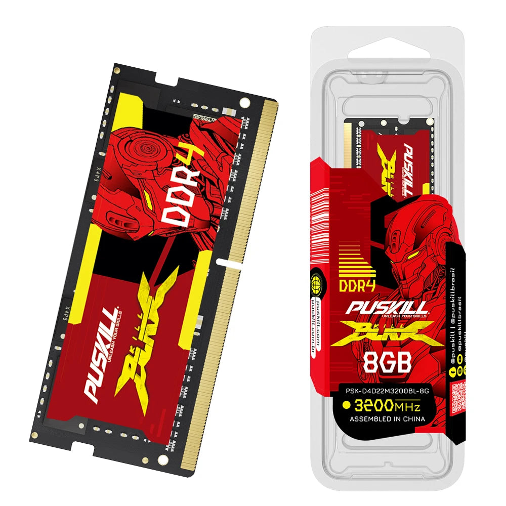 PUSKILL DDR4 Killblade Notebook Gamer Memoria Ram 2x16GB 2x8GB 3200MHz 1.2V 260pin Sodimm For Laptop Memory