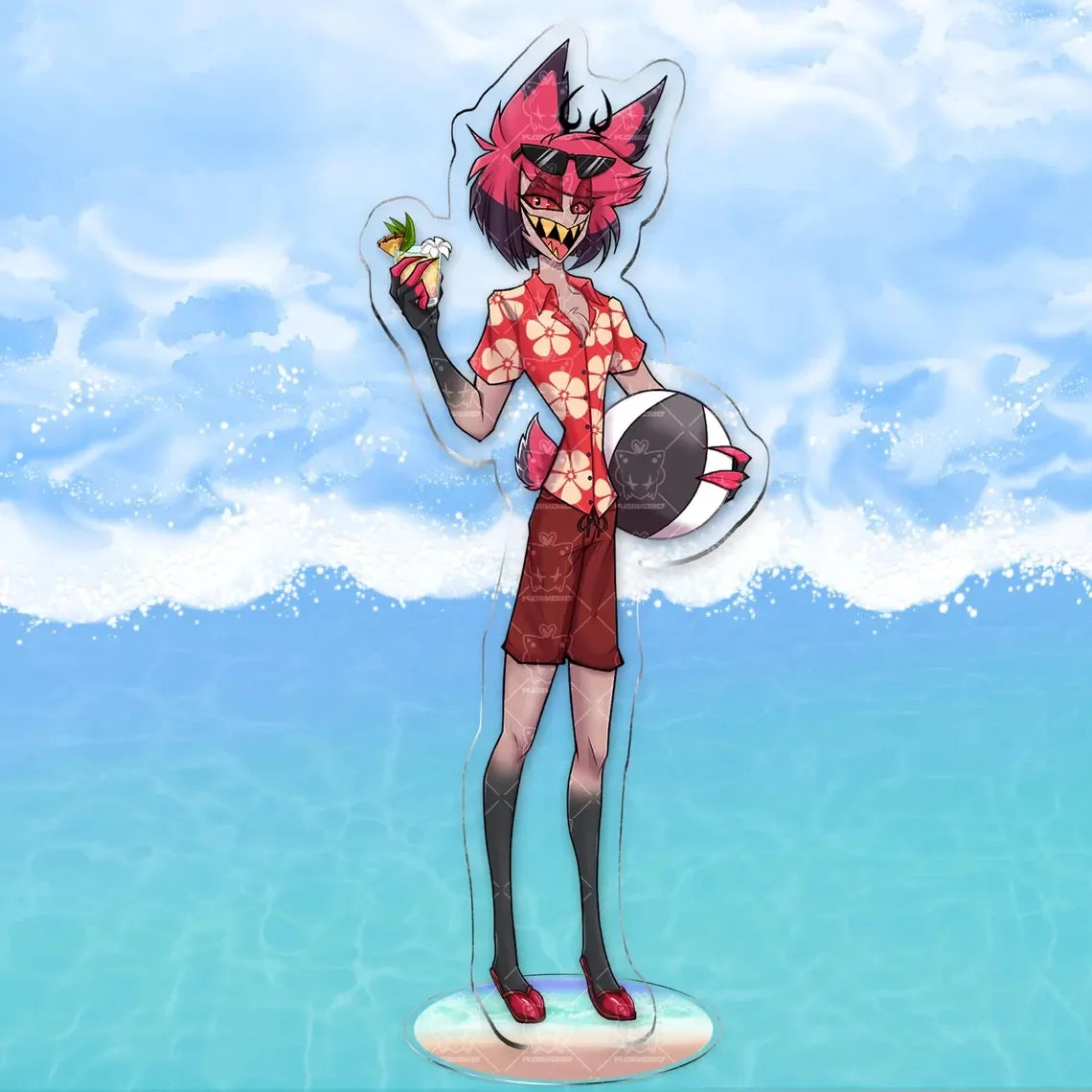15Cm Creative Desktop Decorations Acrylic Standees for Hazbin Hotel Character Standing Plates Niffty Vaggie Charlie Husk Alastor