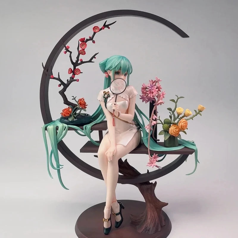 Hatsune-Miku Style1/7 Action Figure Ancient Style Model Cheongsam Singer Kawaii Theme Decoration Display Desktop Decoration Gift