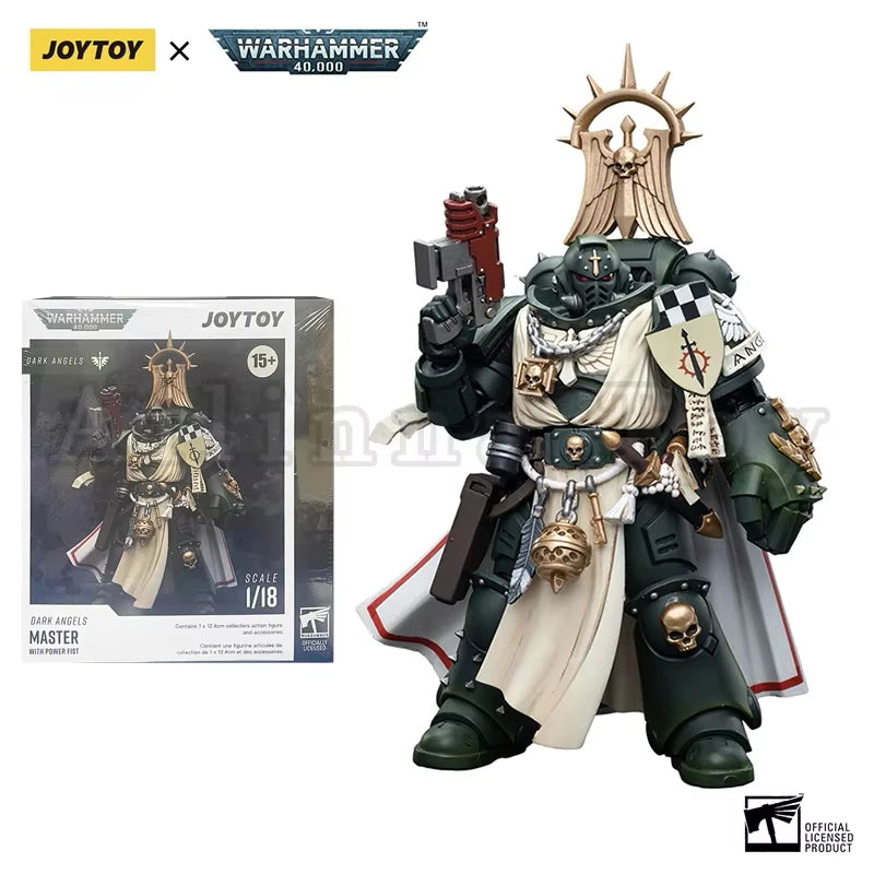 JOYTOY 1/18 Action Figure 40K Dark Angels Master Lazarus Master With Power Fist Anime Military Model
