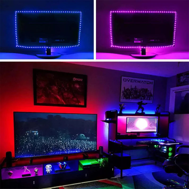 Bluetooth Led Strip Lights Usb For Tv Smart Led Tape Light 5V Flexible Led Lighting Strips 5050 Led Lights Strip For Room