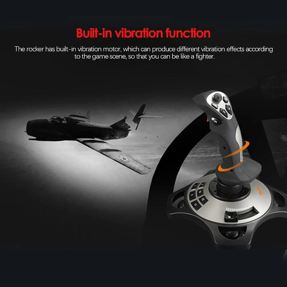 PXN-2113 Pro Joystick Flight Simulator Gamepad Controller PC Flight Simulation Cockpit Stick for PC/Desktop with Vibration