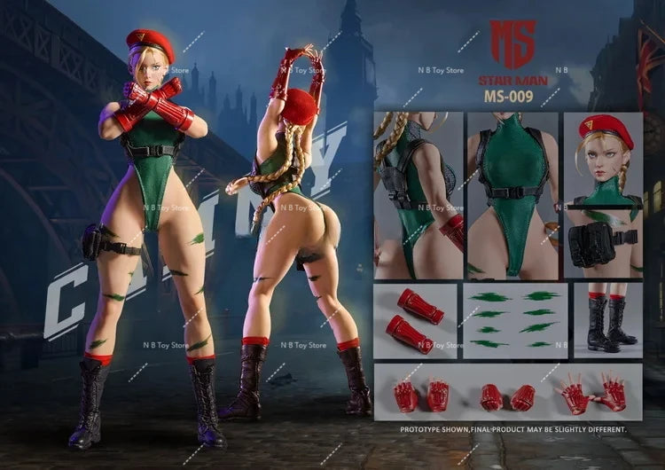 Stock STAR MAN MS-009 1/6 Collectible Muscle Girl Agent Cammy Soldier High Collar Bodysuit Design Movable 12  Action Figure Toys