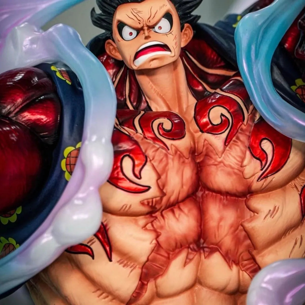 Anime One Piece Monkey D. Luffy Gear Fourth Battle Ver. GK PVC Actionfigur, 38 cm