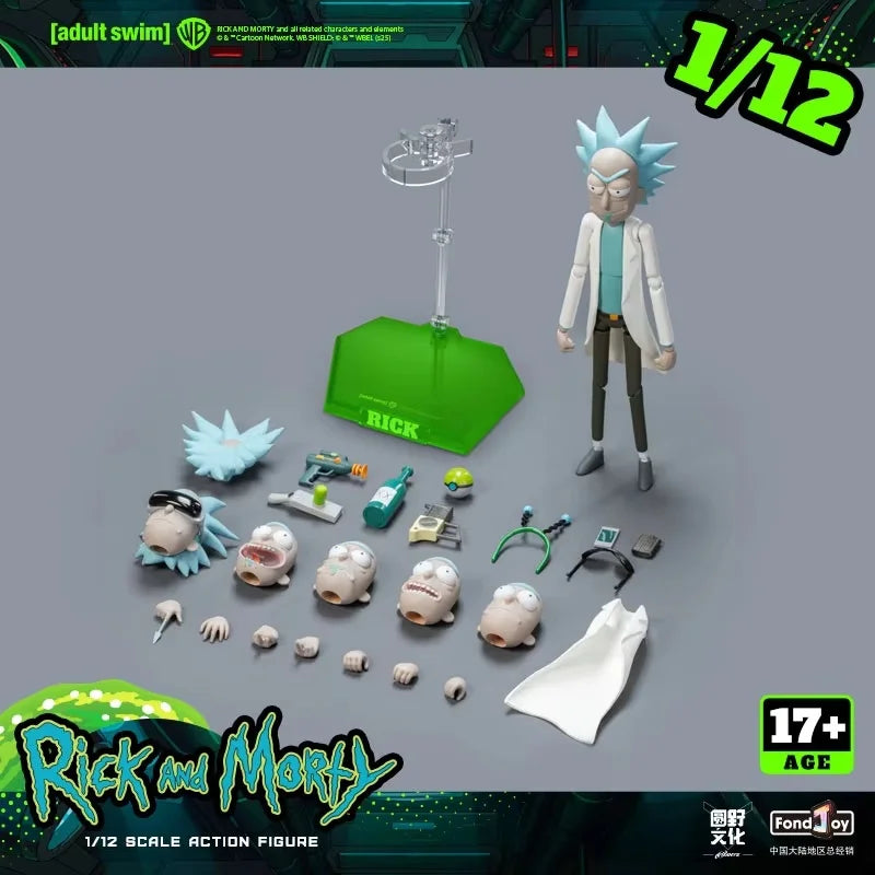 In Stock Fondjoy Original Rick And Morty Action Figure Model Toys 1/12 Rick And Morty Movable Model Toy Collectible Gift