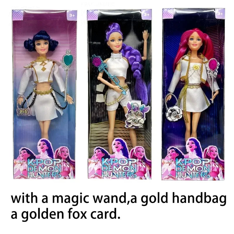 2026Hot Sell With Delicate Texture Anime 30CM K-Pop Demon Hunters Doll Vinyl Toy Rumi Mira Zoey Birthday Surprise Gift For Girls