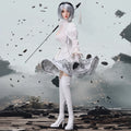 1/6 Scale 2B Girl Head Sculpt White Combat Clothing Set Model Fit 12'' Female Soldier TBL S10D Action Figure Body Doll