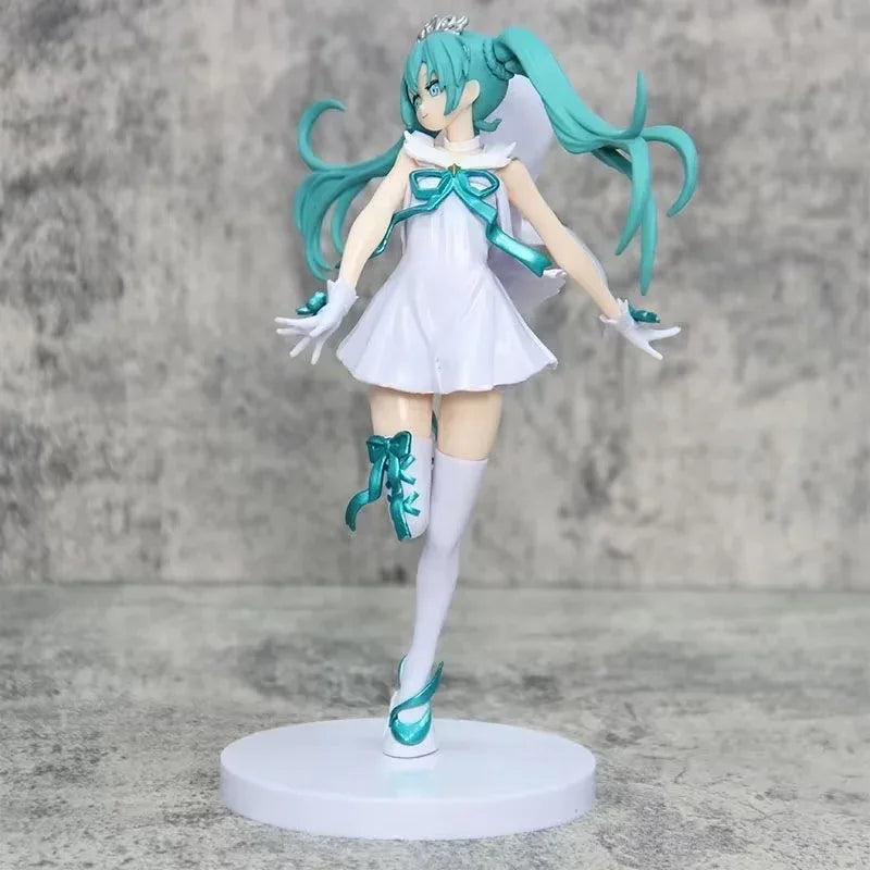 Anime 15 cm Hatsune Miku Engel Weißer Rock Stehendes Modell Schöne Mädchen Serie Box Handgemachte Geburtstagsgeschenke Sammlung Ornament