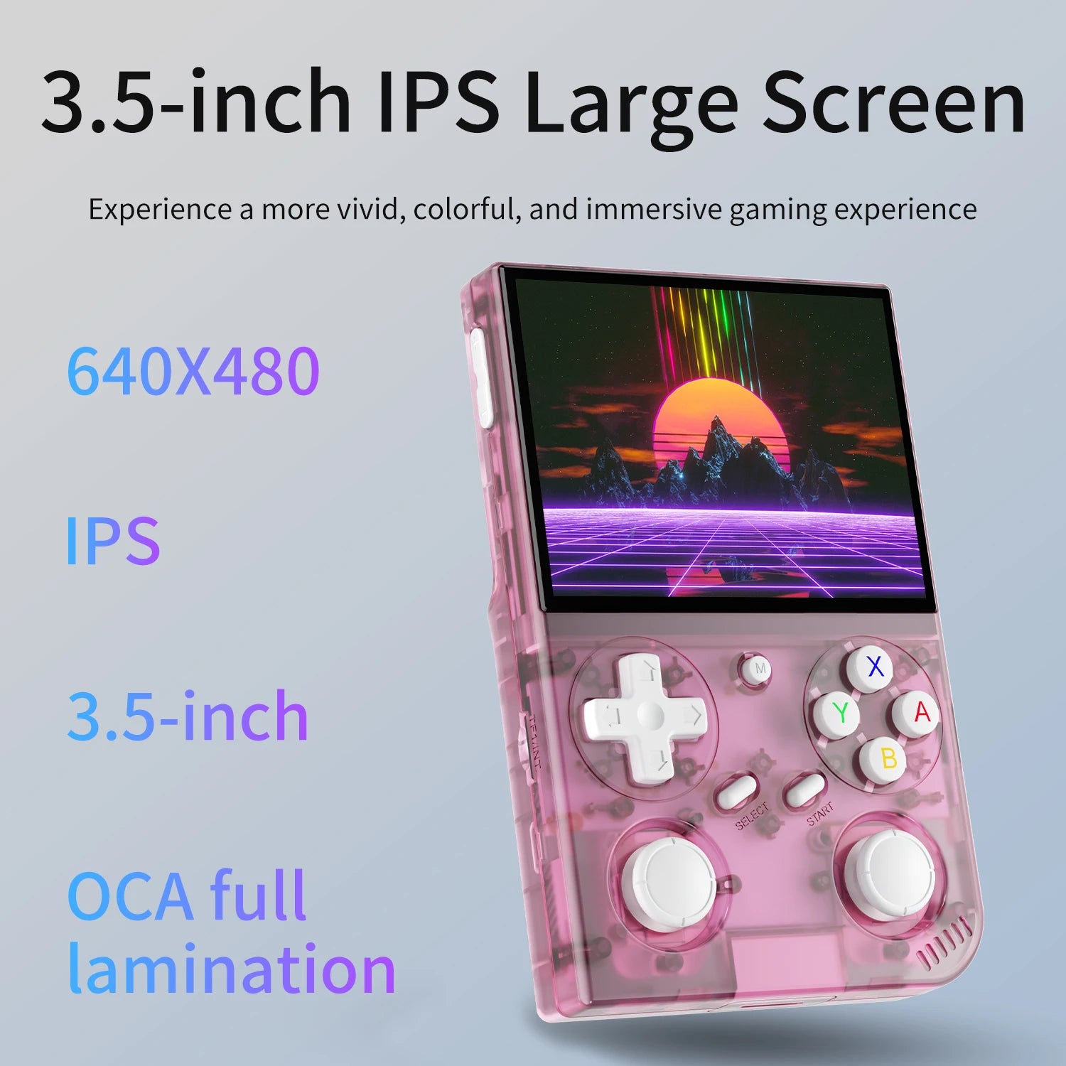 Retro Handheld Game Console Linux 64-bit System 3.5" IPS Screen RK3326 Portable Pocket Video Player 64GB 4000 Games