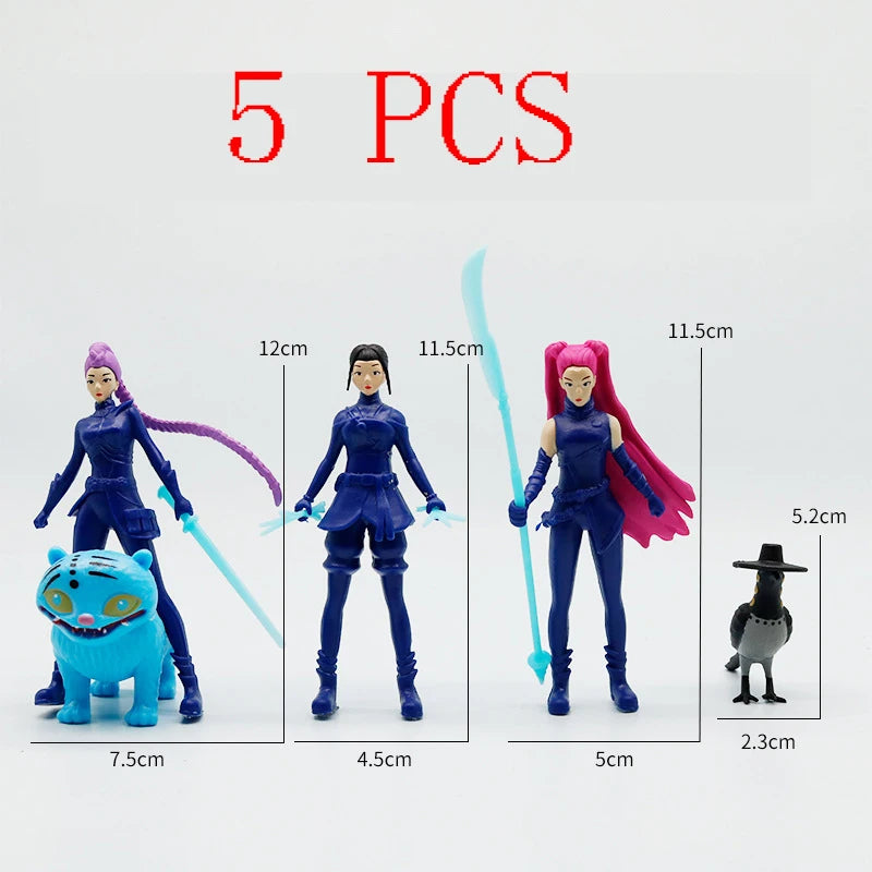 New Cute Kpop Demon Hunters Figure Model Toy Pvc Cartoon Gaming Peripherals Desk Decoration Collection Figures Model Toyfor Kid