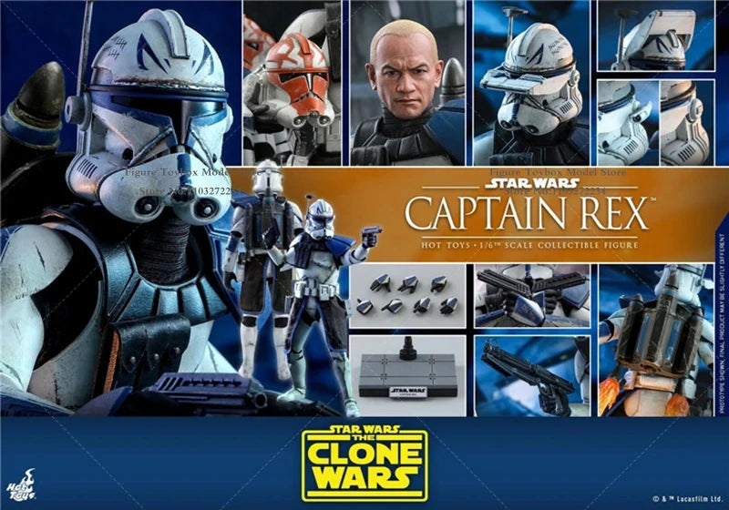 HOTTOYS HT 1/6 TMS018 Captain Rex Collectible Action Figure Star Wars: The Clone Wars Fiction Movie Simulation 12" Male Soldier