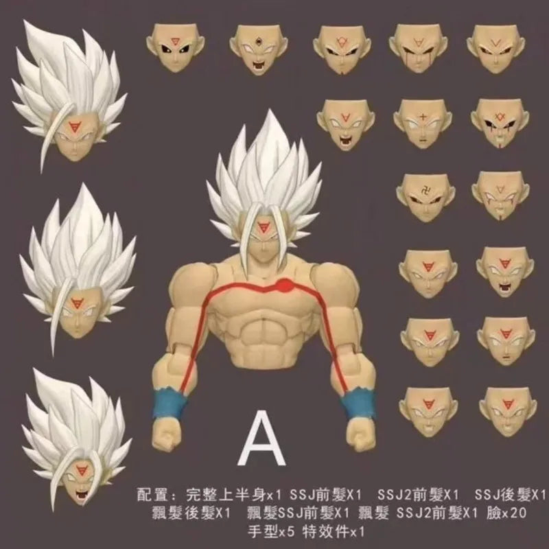 In Stock Black Hole Studio Dragon Ball Son Goku Action Figure Pvc White God Upper Body Plainface Carving SHF Accessory Kit Toy