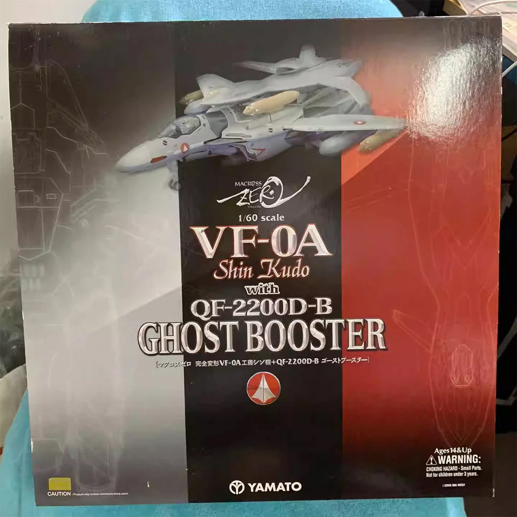 YAMATO MACROSS Zero 1/60 Scale VF-0A Shint Kudo With QF-2200D-B Ghost Booster Action Figure Complete Deformation 36cm Original
