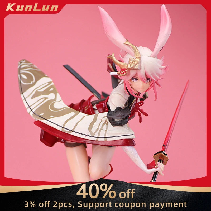 25cm Game Honkai Impact Yae Sakura Sexy Girl Figur  True Flame Lucky Soul Battle with Sword Pvc Model Home Decoration Toys Boys